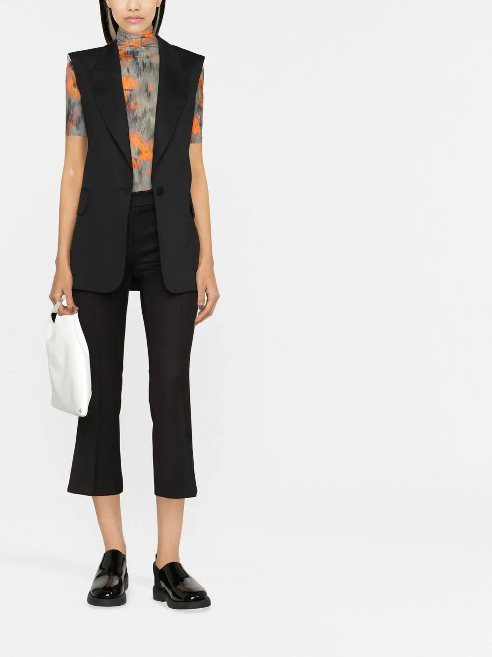 Portula Pintuck-Detail Cropped Trousers