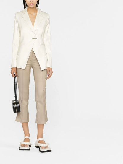 Portula Pintuck-Detail Cropped Trousers