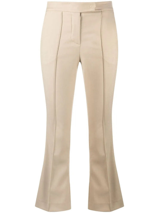 Portula Pintuck-Detail Cropped Trousers