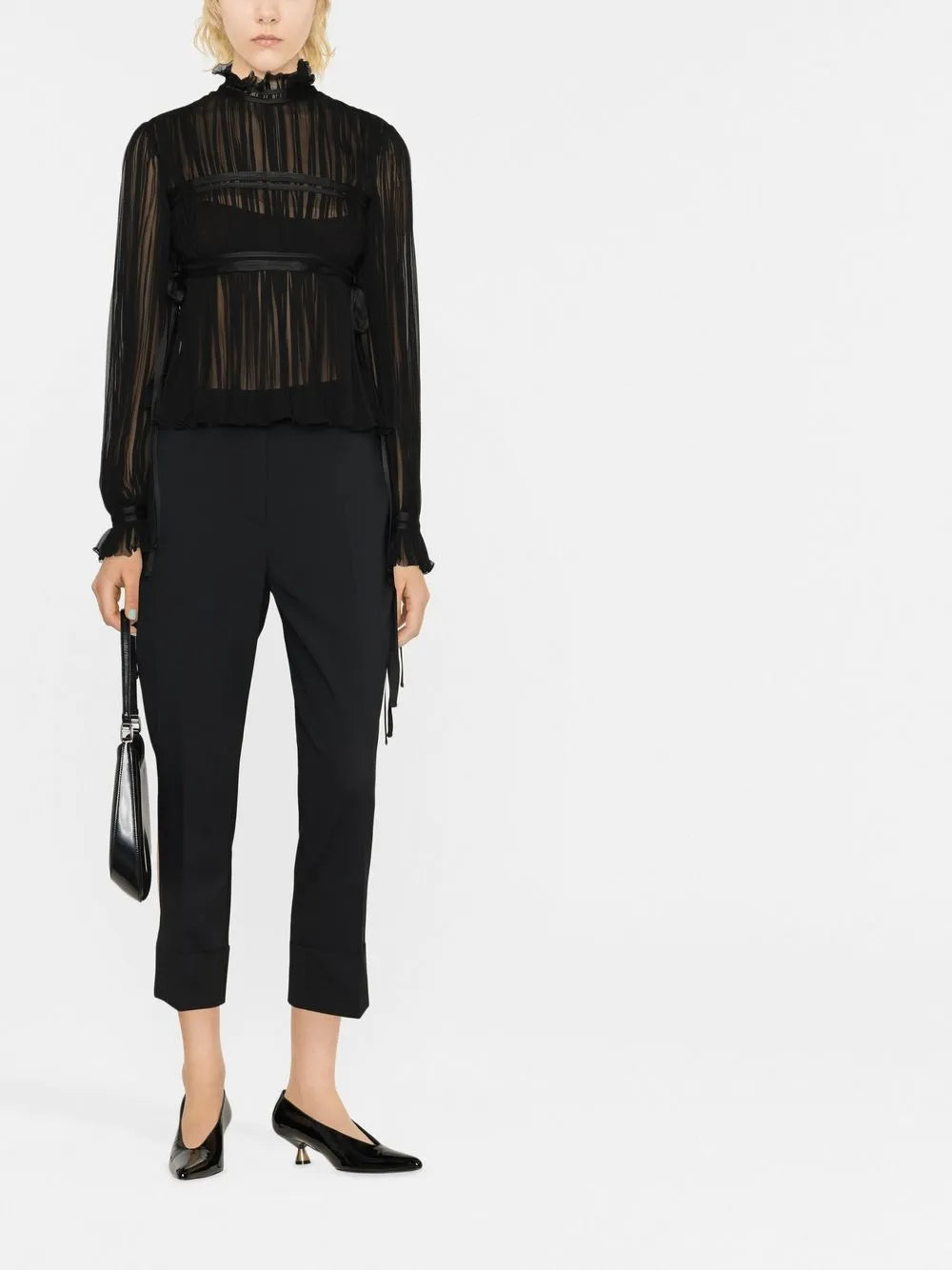 Pressed-Crease Four-Pocket Tailored Trousers