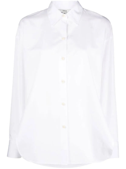 Side-Slit Cotton Shirt