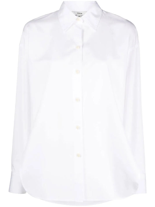 Side-Slit Cotton Shirt