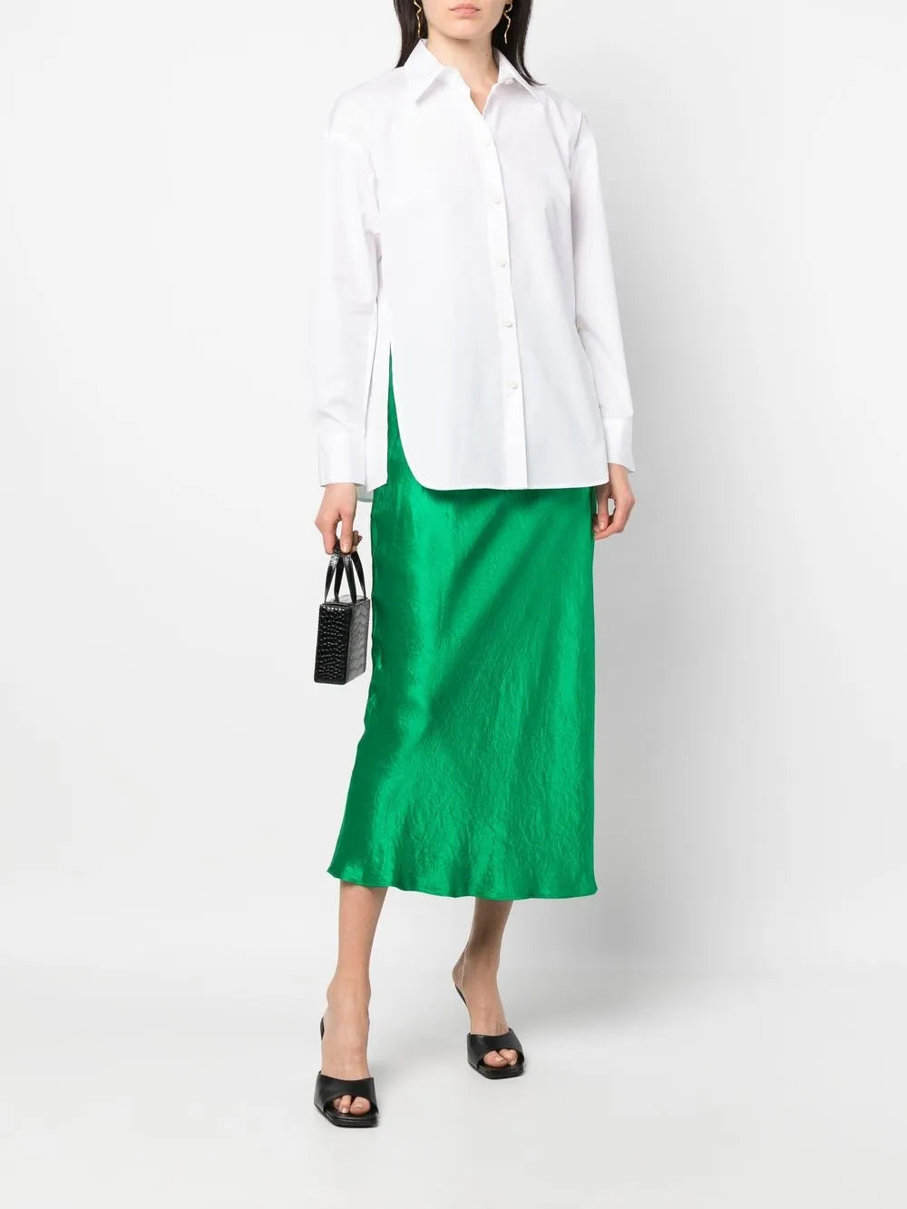 Side-Slit Cotton Shirt
