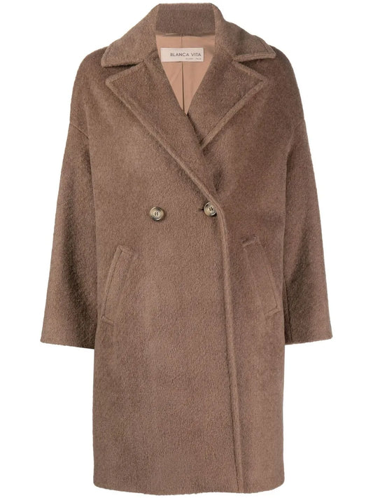 Tuia Textured Double-Breasted Coat