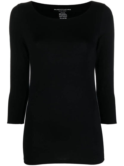 U-Neck Long-Sleeved Top