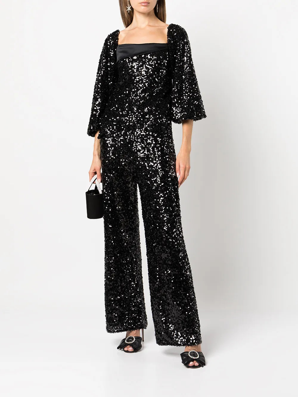 Alli Sequin Wide-Leg Trousers