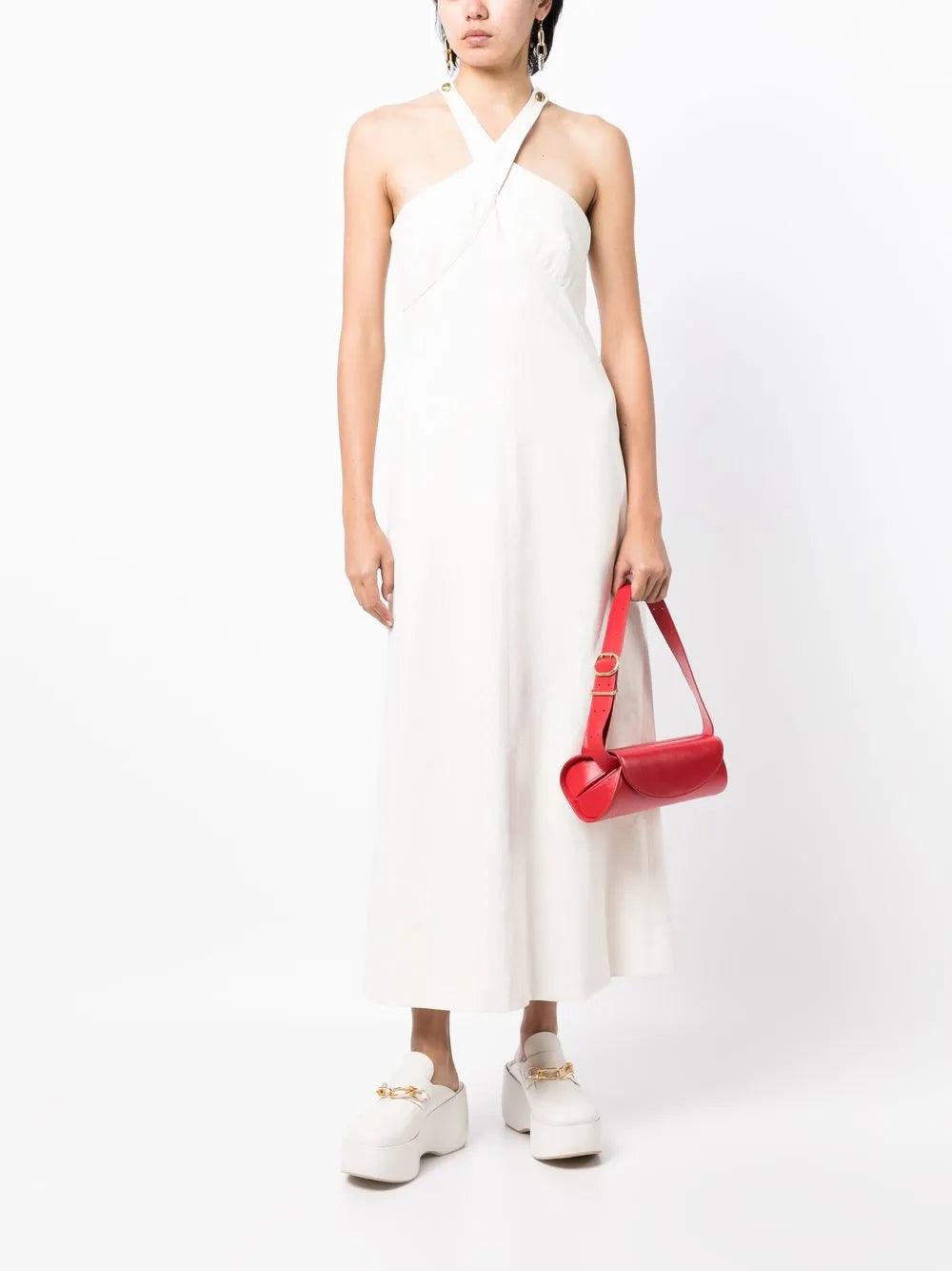 Halterneck-Detail Maxi Dress