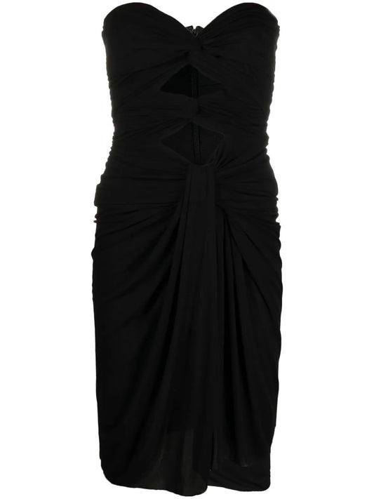 Cut-Out Detailed Crepe Jersey Dress
