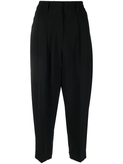 High-Waisted Cropped Trousers