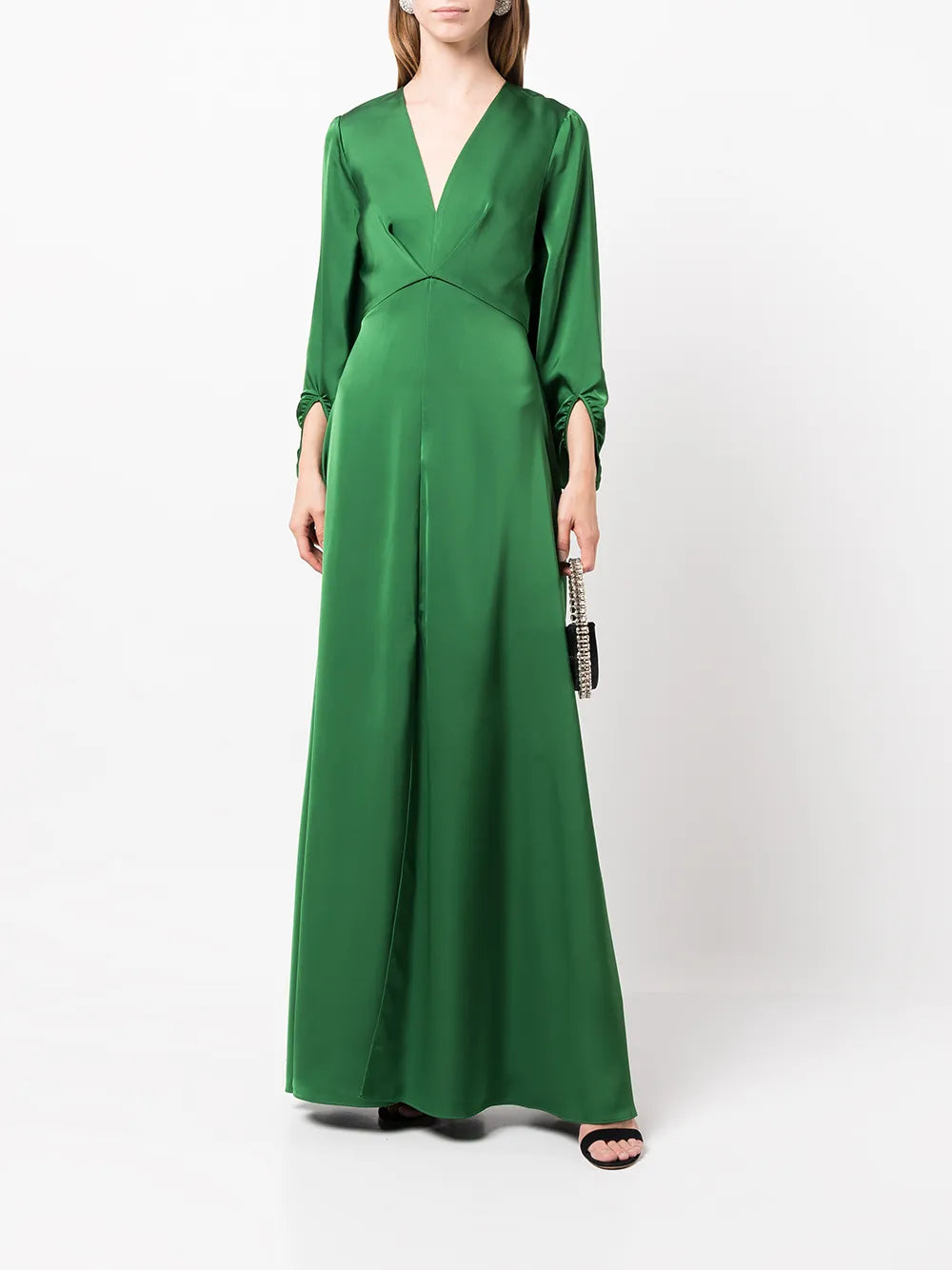 Jenny Balloon-Sleeve Gown