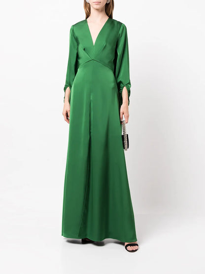 Jenny Balloon-Sleeve Gown