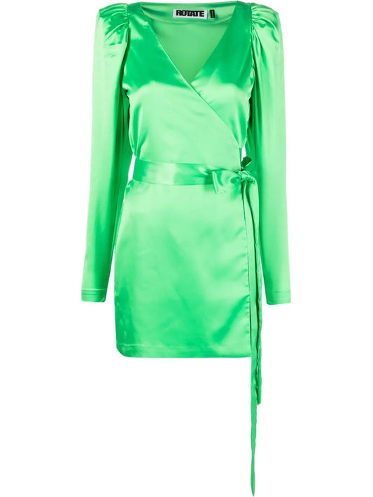 Bridget Satin Wrap Dress