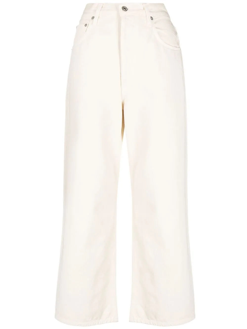 Gaucho Wide-Leg Cotton Jeans