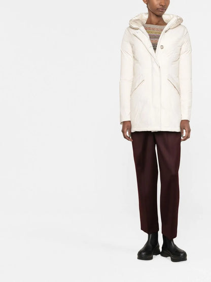 Hooded Duck Feather Coat