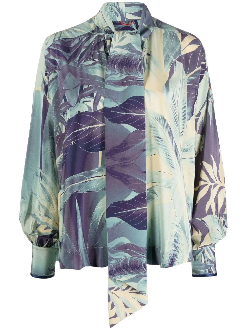 Jungle-Print Silk Blouse