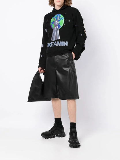 Dreamin Cut-Out Detailed Hoodie