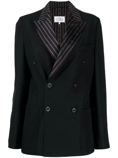 Striped Single-Breasted Blazer