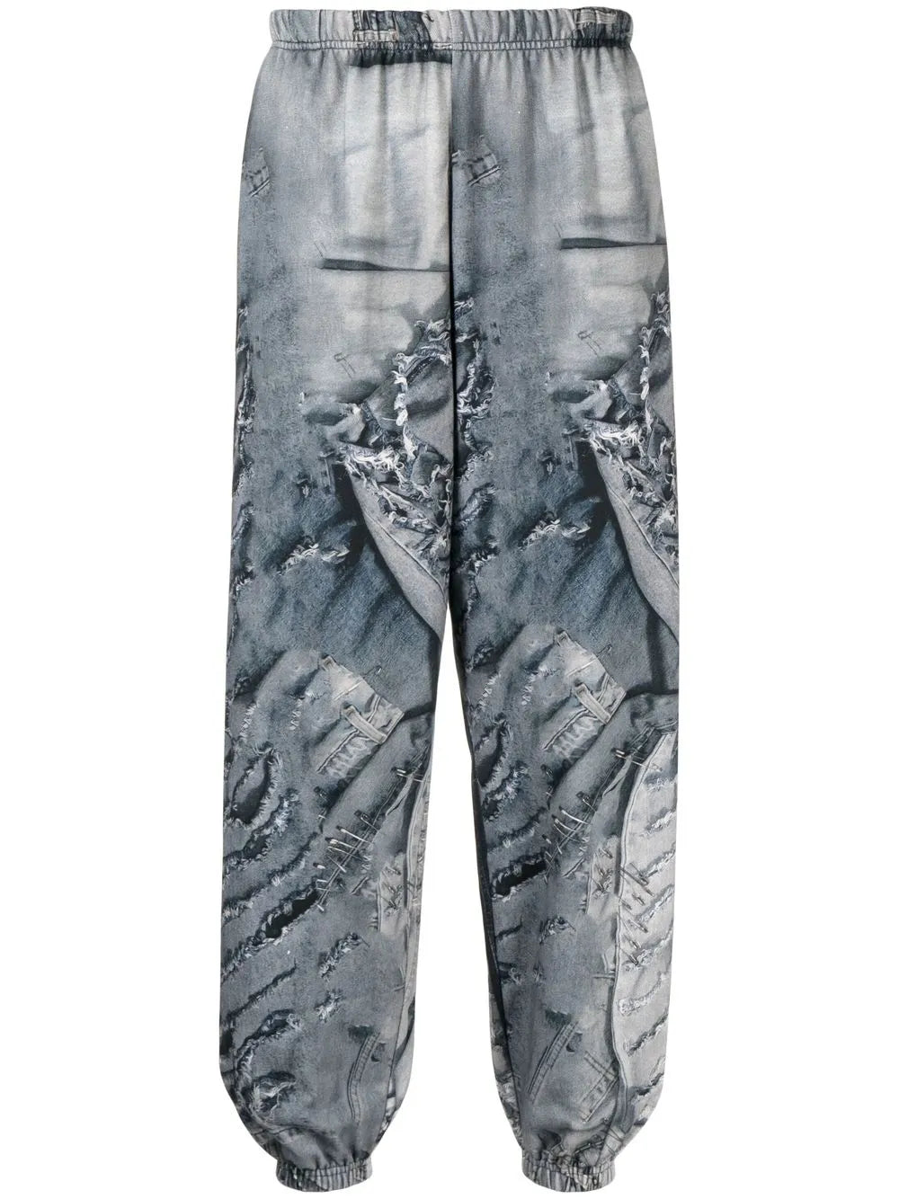 Denim-Print Track Pants