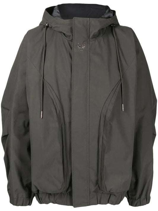 Hooded Long-Sleeve Windbreaker