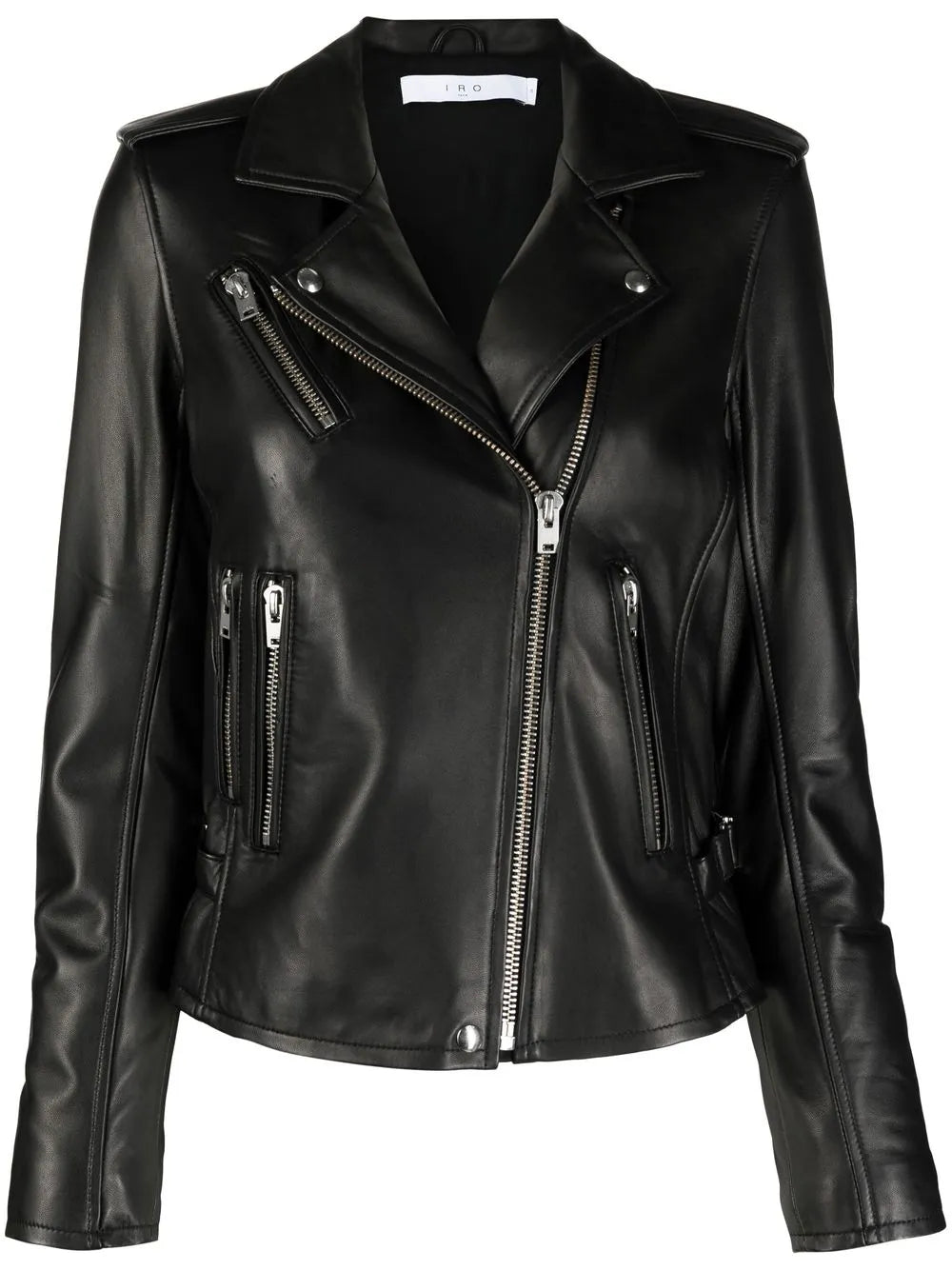 Notched-Lapels Biker Jacket