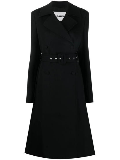 Single-Breasted Belted-Waist Coat