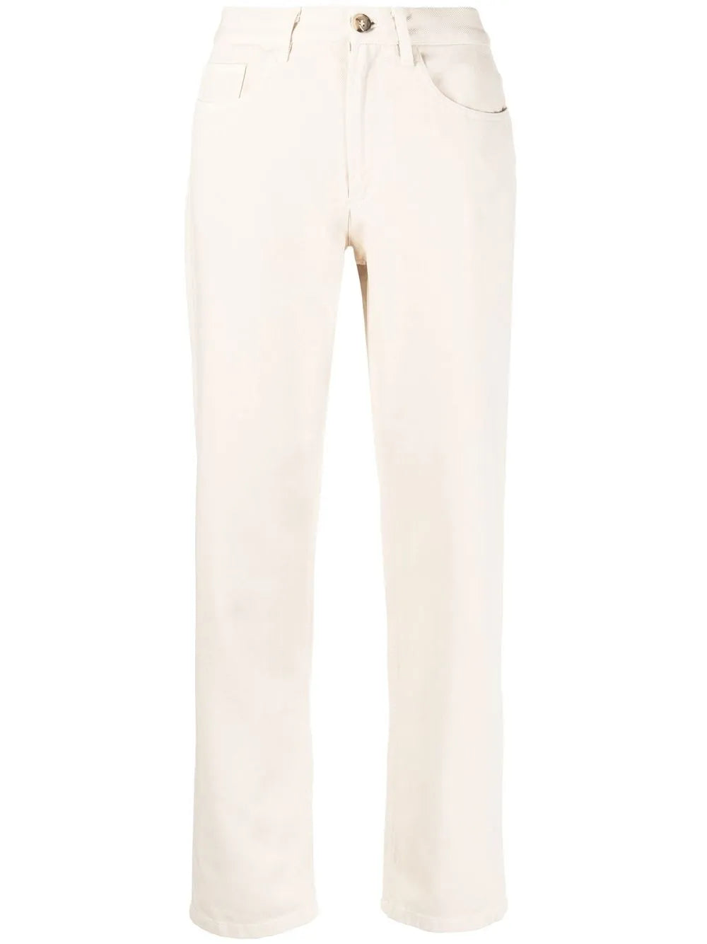 Straight-Leg High-Waisted Trousers