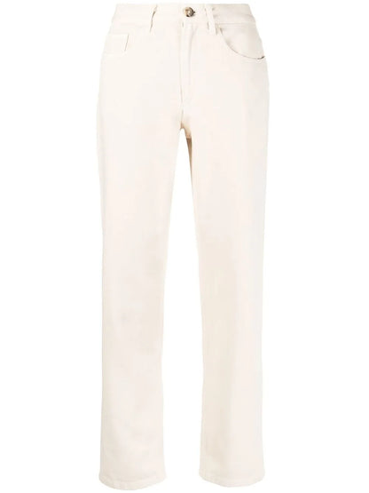 Straight-Leg High-Waisted Trousers