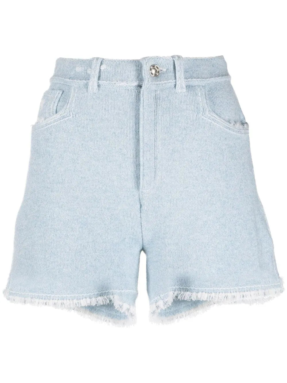 Fine-Knit Fringe-Detail Shorts