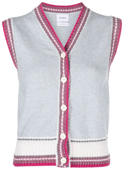 Sleeveless Cashmere Cardigan