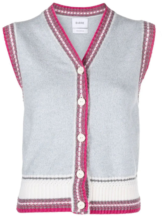 Sleeveless Cashmere Cardigan