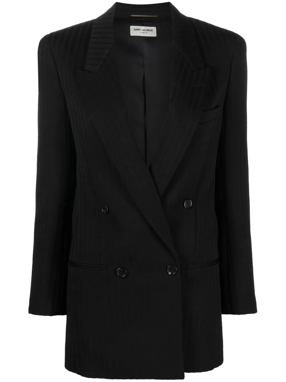 Striped Double-Breasted Blazer