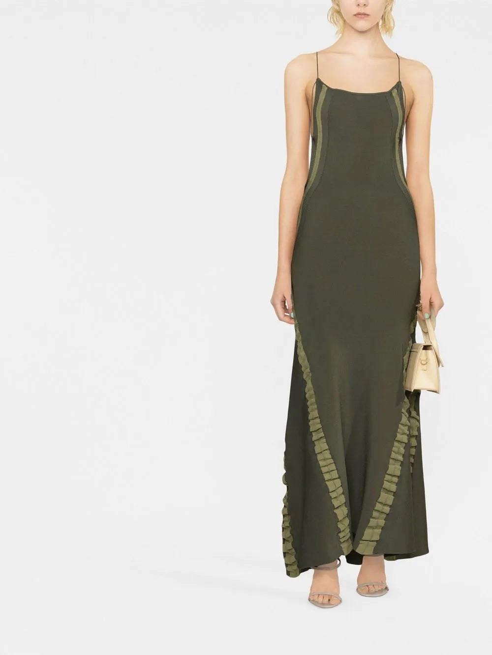 Crema Open-Back Ruched Dress