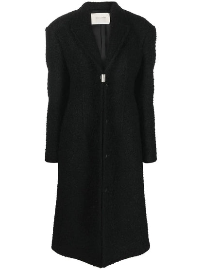 Bouclé-Effect Hardware-Detail Coat
