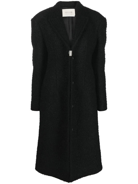 Bouclé-Effect Hardware-Detail Coat