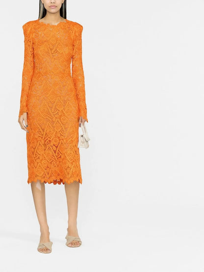 Long-Sleeve Lace Dress