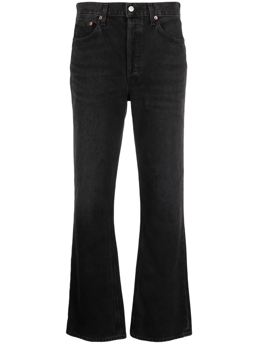 Mid-Rise Straight-Leg Jeans