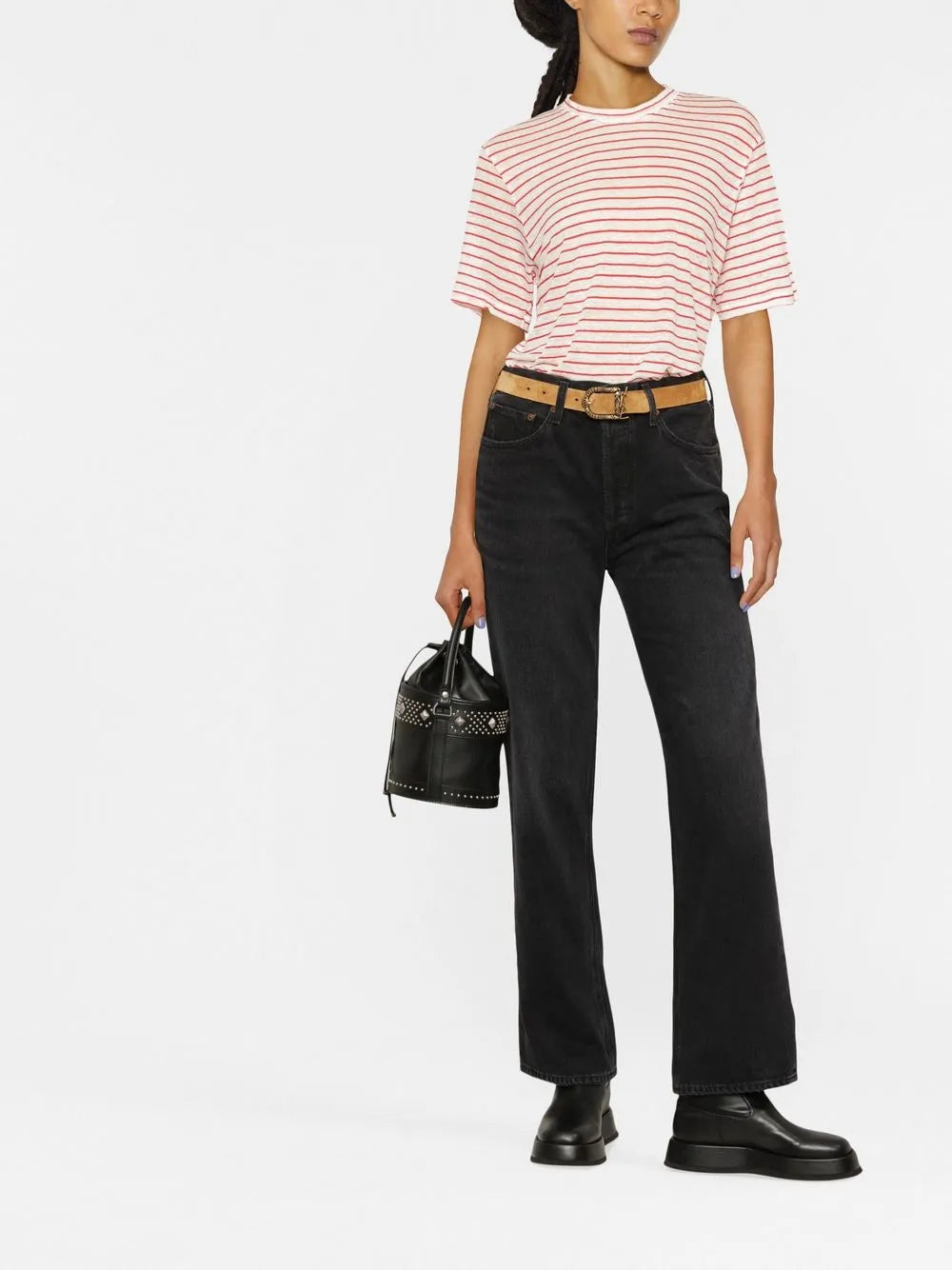 Mid-Rise Straight-Leg Jeans