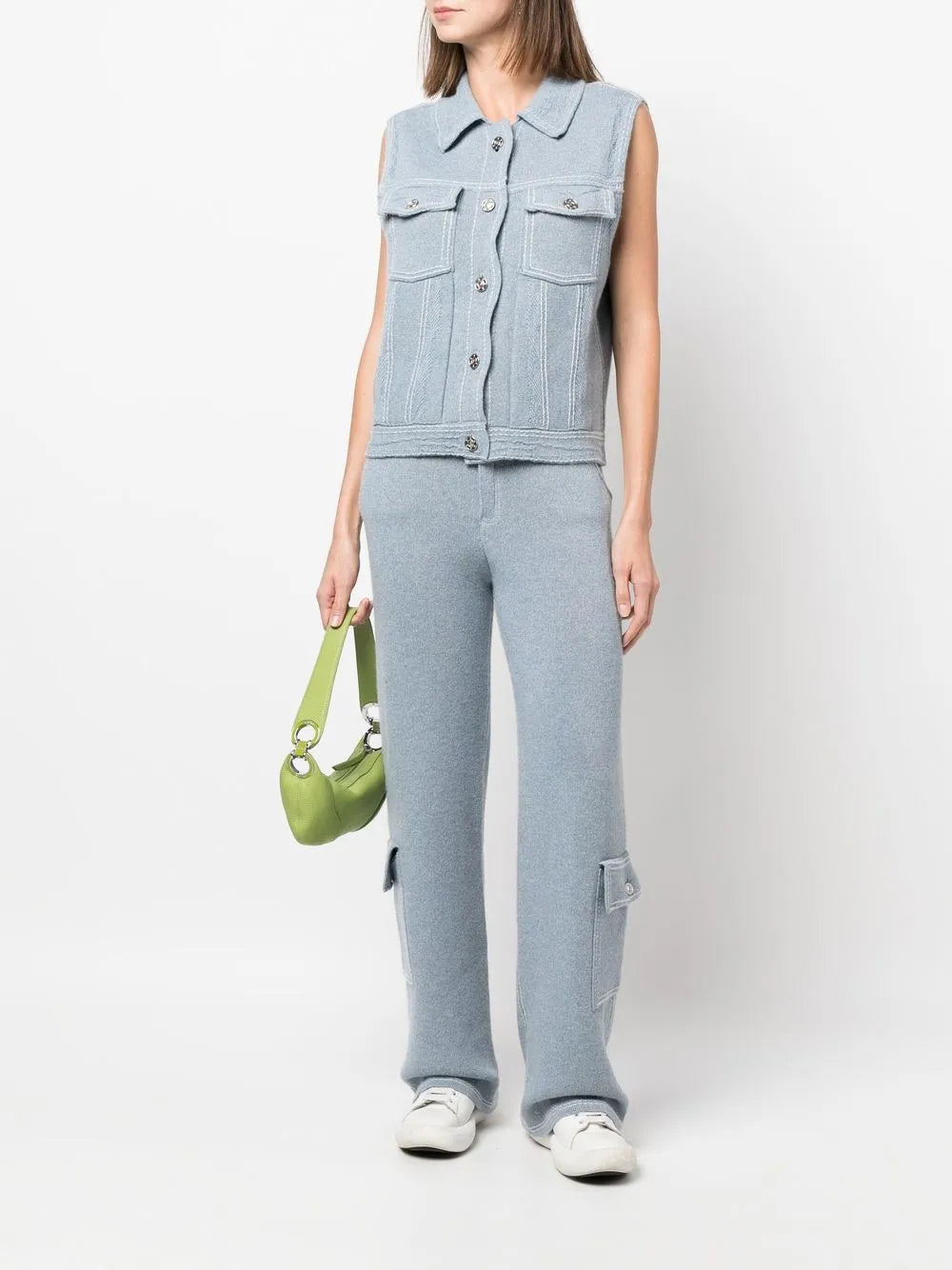 Knitted Sleeveless Jacket