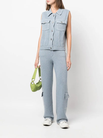 Knitted Sleeveless Jacket