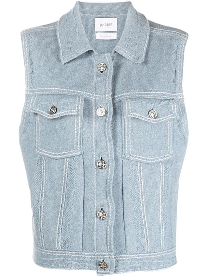 Knitted Sleeveless Jacket