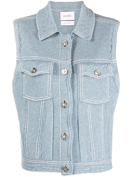 Knitted Sleeveless Jacket