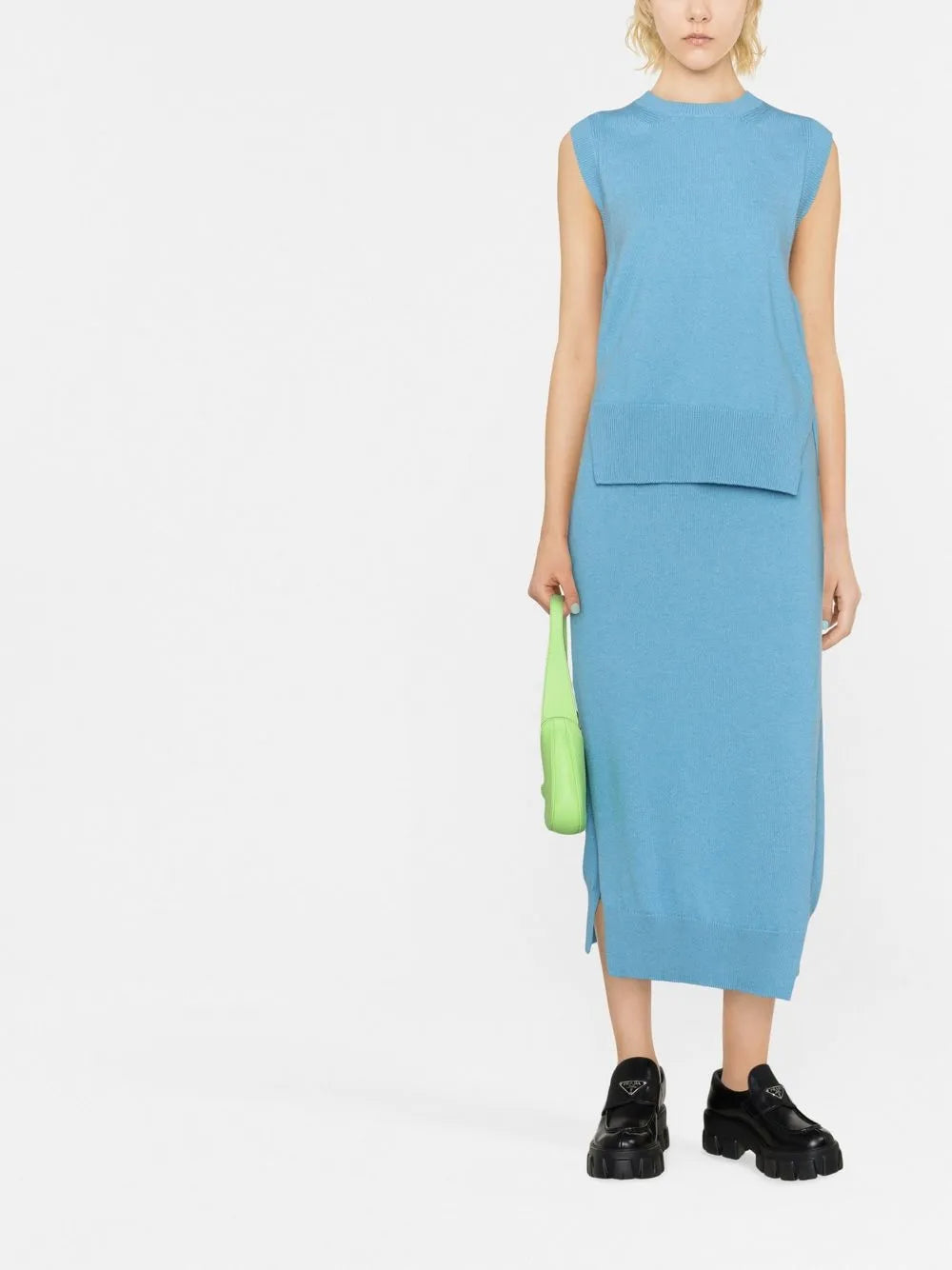 High-Waisted Knit Skirt