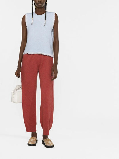 Tapered-Leg Cashmere Trousers