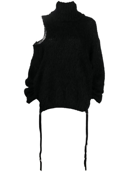 Cut-Out Detail Roll-Neck Jumper