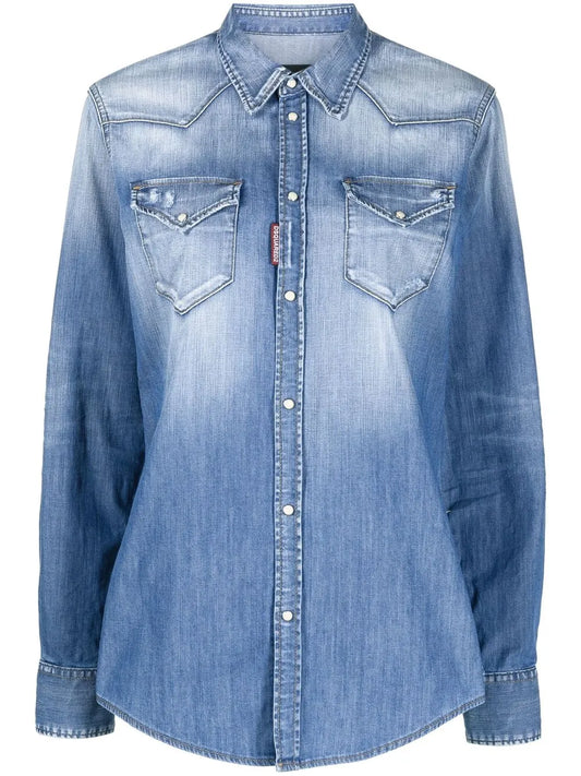 Button-Up Denim Shirt