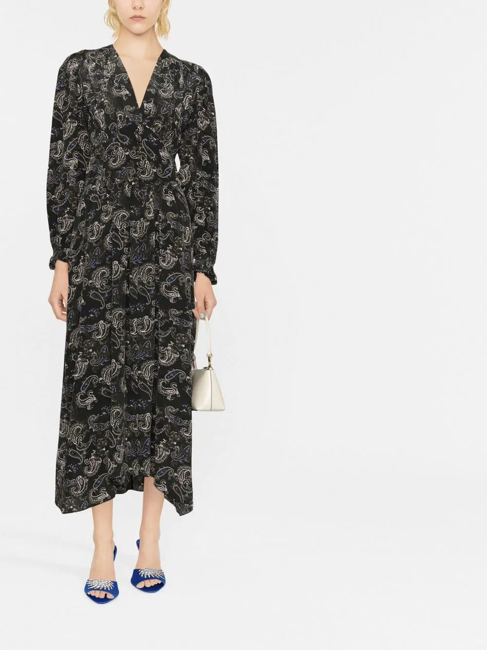Myrala Paisley-Print Midi-Length Dress