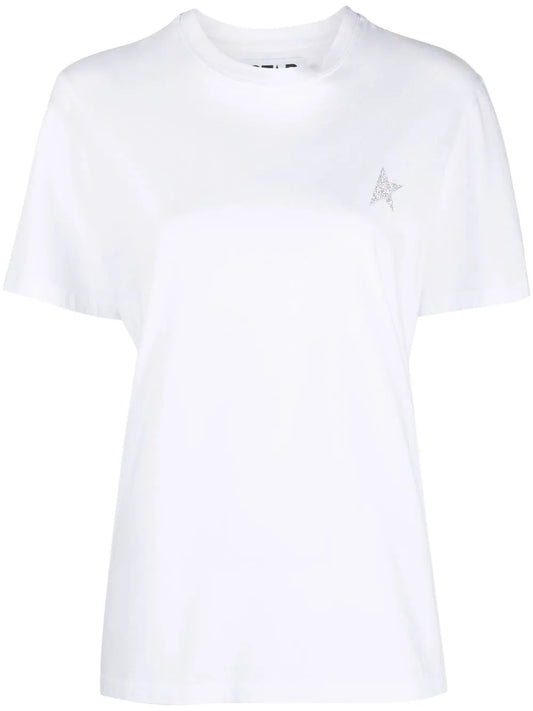 Glitter-Logo Cotton T-Shirt