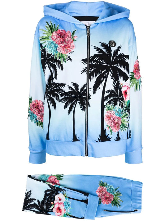 Hawaii-Print Tracksuit Set