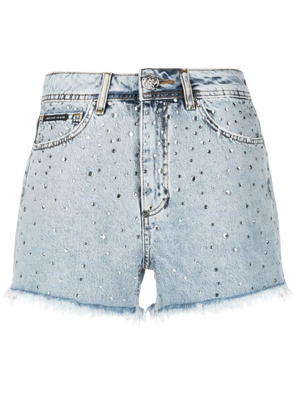 Crystal Embellished Mini Shorts