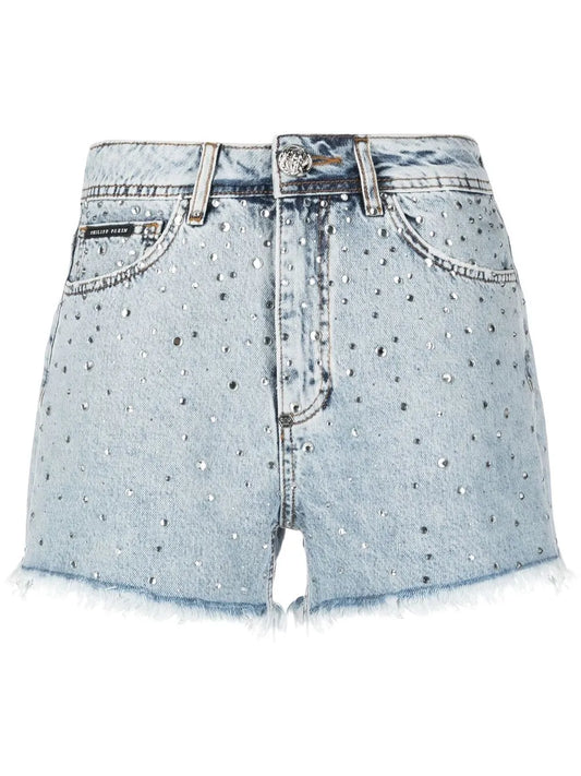 Crystal Embellished Mini Shorts
